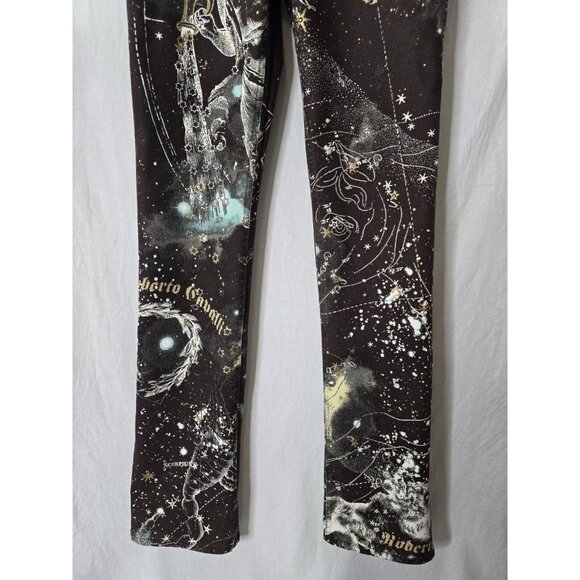 2003 Roberto Cavalli Astrology Logo Print Horoscope Jeans Pants Size Small- HTF - Picture 8 of 16